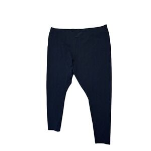 Womens Black Full Length Stretch Leggings Casual Slim Fit Yoga Pants Basic XL